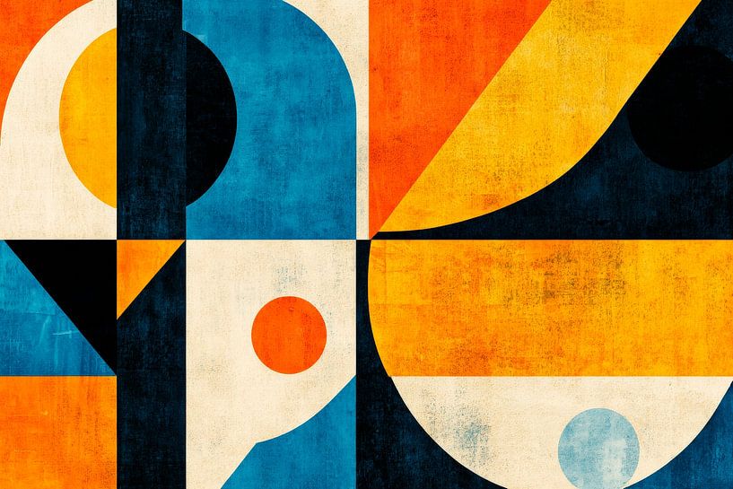 Geometric shapes in bold colours by Poster Art Shop