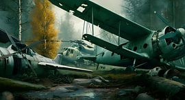 verrrotende Schiffe im Wald von Nick Wendt