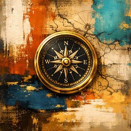 Navigation des rêves : boussole antique sur ButterflyPix