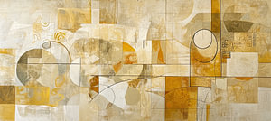 Gedämpfte Formen in Gold und Beige
