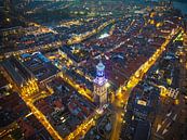 Kampen Nieuwe Toren tijdens een winteravond van Sjoerd van der Wal Fotografie thumbnail