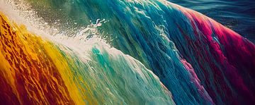 Panorama Kleuren Golf Abstracte Kunst Achtergrond Illustratie van Animaflora PicsStock