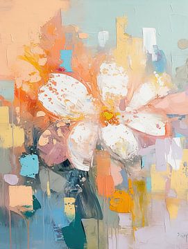Bloemen art van Abstract Schilderij