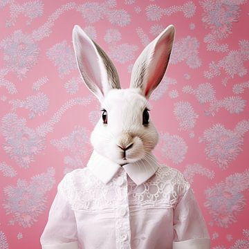 Portrait d'un animal, le lapin sur Vlindertuin Art