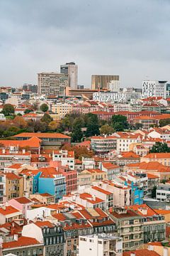 Lissabons Stadtkulisse mit historischen Gebäuden von Leo Schindzielorz