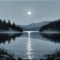 Moonlight on the Lake