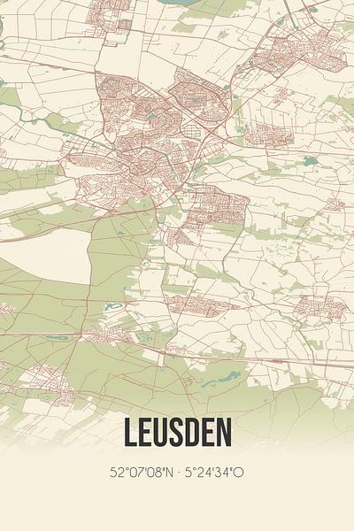 Vintage map of Leusden (Utrecht) by Prints of Place