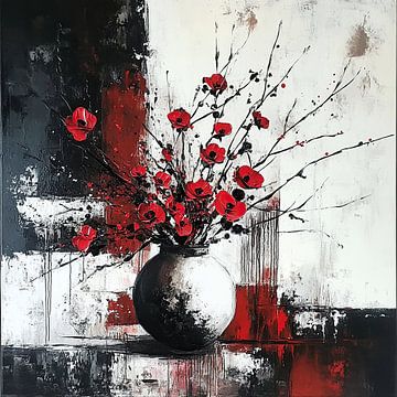 Schilderij bloem 29.2222 van ARTEO Schilderijen
