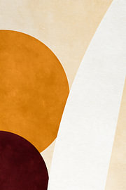 Ochre-yellow circles and light arches by Vorm en Gloed
