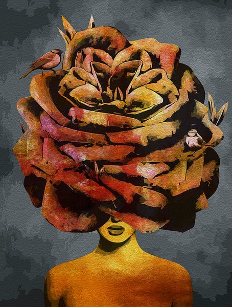Goldene Harmonie: Moderne orientalische Leinwandkunst von Ramy Salah Hefny