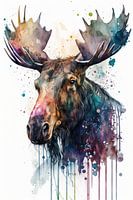 Elch - Aquarell