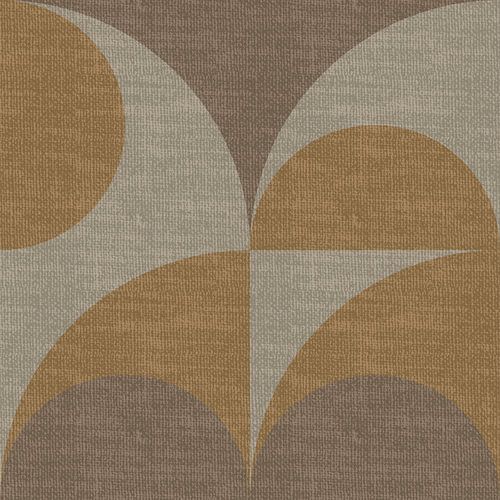Moderne abstracte retro geometrische vormen in aardetinten: geel, beige, bruin
