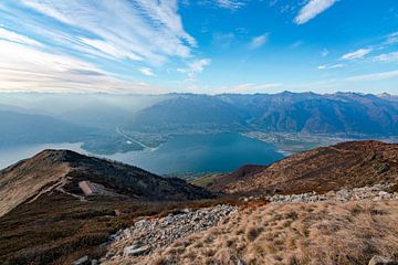 View from Monte Gambarogno to Lake Maggiore by Leo Schindzielorz