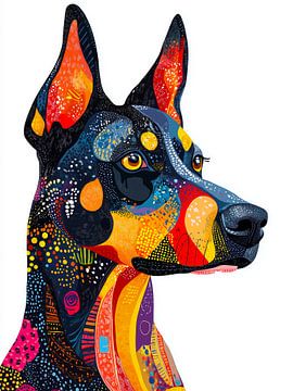 Doberman pincher hond kunst #hond