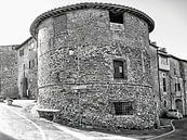 Panicale Town Walls Black And White by Dorothy Berry-Lound thumbnail