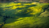 lente in de toscaanse heuvels