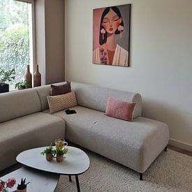 Kundenfoto: Buntes, modernes und abstraktes Porträt von Carla Van Iersel, als artframe