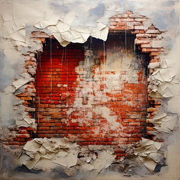 Openbaring van de rode muur van Klaus Tesching - Art-AI