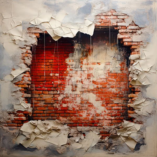 Revelation of the red wall by Klaus Tesching - Art-AI