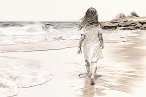 Fille à la plage