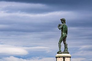 Blick auf die David Statue auf dem Piazzale Michelangelo in Flor