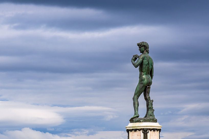View of the David statue on the Piazzale Michelangelo in Flor by Rico Ködder