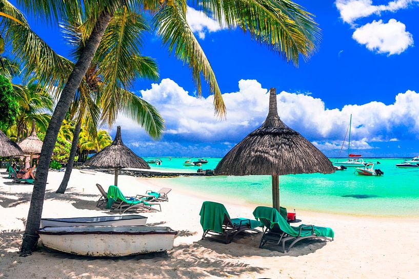Tropischer Strand auf der Insel Mauritius von JW Does
