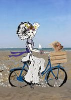 Zeeland girl on a bicycle