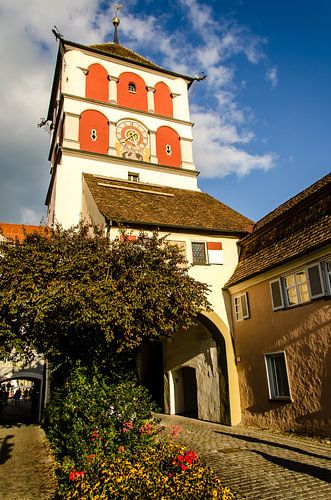 Martinstor with city wall of the old town of Wangen im Allgäu Germany