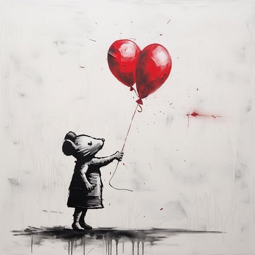 Mouse with 2 balloons