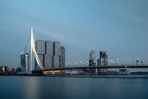 Skyline van Rotterdam met Erasmusbrug