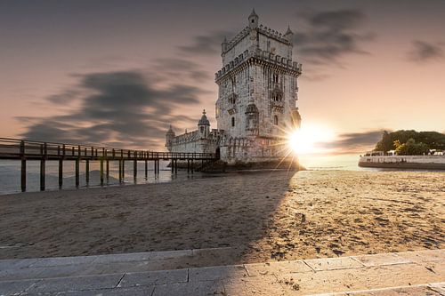 De Torre de Belem, een bezienswaardigheid van Lissabon, Portugal