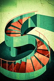 Escalier en colimaçon coloré sur Imperial Art House