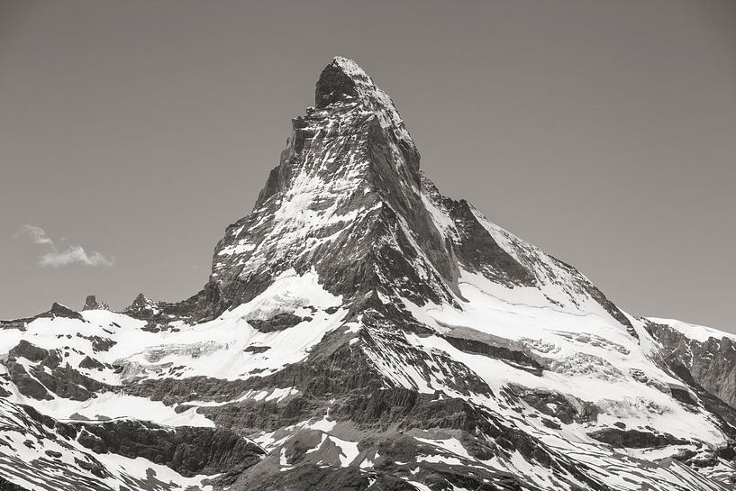 Hörnligrat Matterhorn schwarz-weiss von Menno Boermans