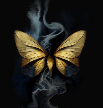 Gouden vlinder van Voliana Art