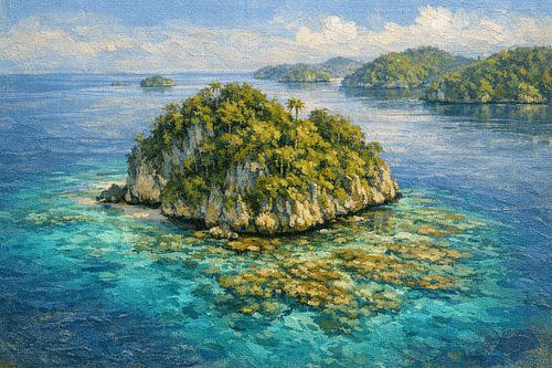 L'île karstique de Misool, dans l'archipel de Raja Ampat, en Indonésie – Un paysage marin tropical enchanteur