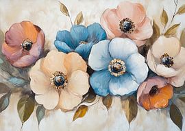 Blumenpastelle | Pastellblumen von Wunderbare Kunst