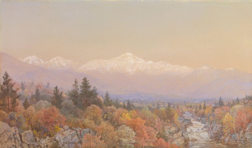 William Trost Richards - La neige automnale sur le Mont Washington par finemasterpiece
