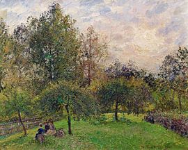 Camille Pissarro,Apple trees and poplars in the setting sun