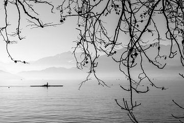 Rowing on the lake by celine bg
