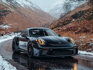 Porsche 911 GT3 dans les Highlands