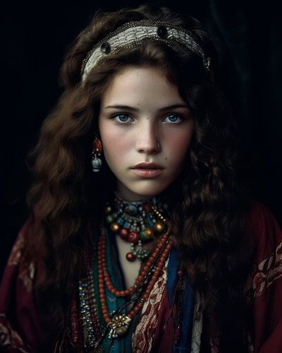 Fine art portret "Berber meisje"