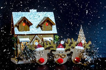 Kerstmis Concept : Het Kersthuis van Photoart-Naegele