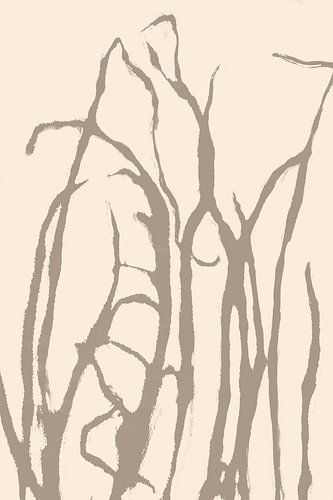 Abstracte botanische kunst. Gras.