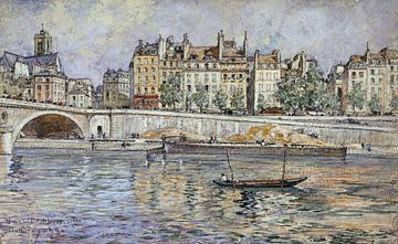 Frederic Houbron - Le quai de l'Hôtel-de-Ville et le pont Louis-Philippe (1899) by Peter Balan