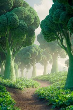 Broccoli bos van Poster Art Shop