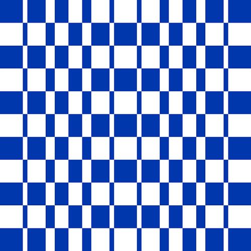 Rhythmus in Blau und Weiß