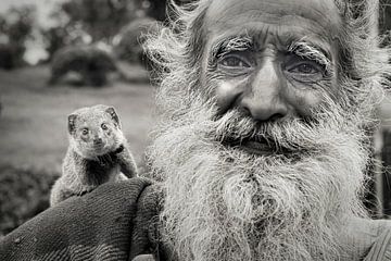 Indien, in der Nähe von Leh. Mann, Porträt. Mungo.