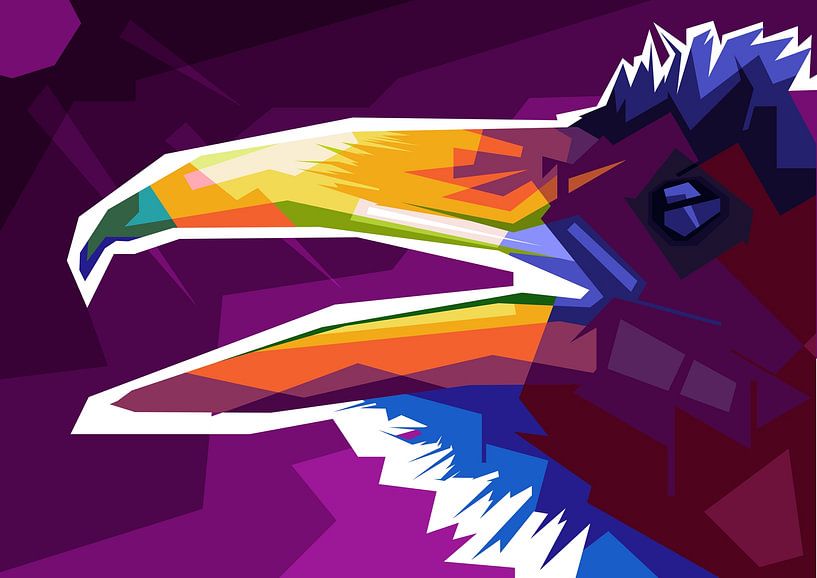 Crow Popart van Rizky Dwi Aprianda