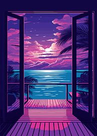 Auto Retro Synthwave von Cross